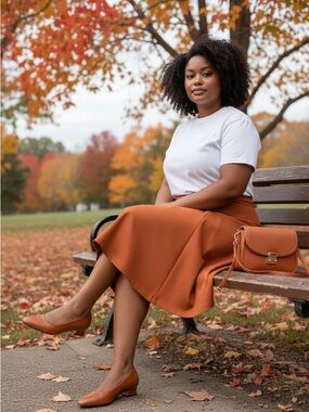 Siamanto Women’s burnt cognac Leather  1.5” heels.